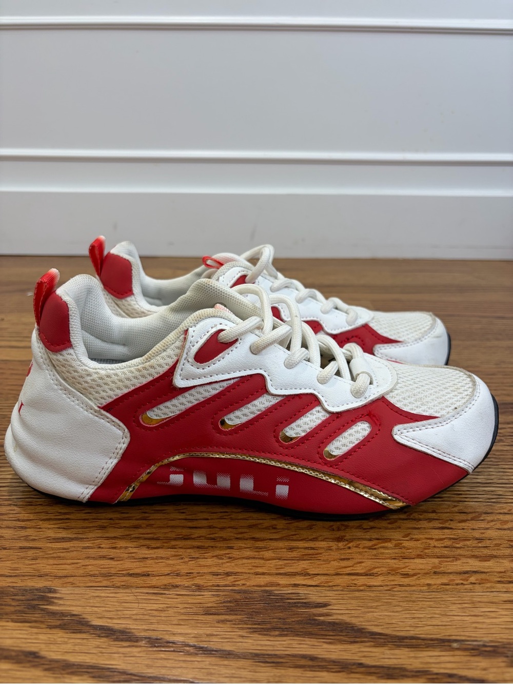 Juli Athletic Sneakers - White & Red (8) - Picture 2 of 8